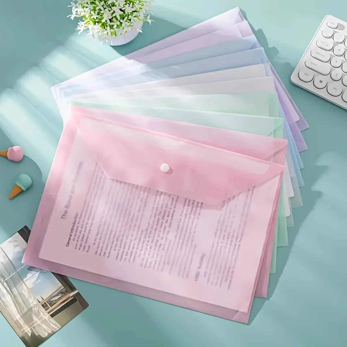 15pcs A4 Transparent Polypropylene Folder